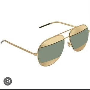 Dior Split Gold Aviator Sunglasses